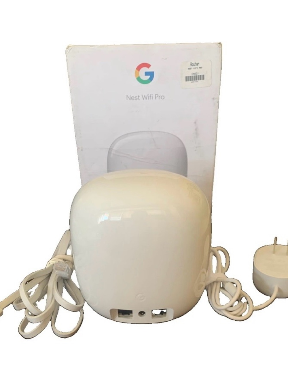 Google Nest Wifi Pro Wi-Fi 6E AX5400 Router Snow GA03030-US Open Box